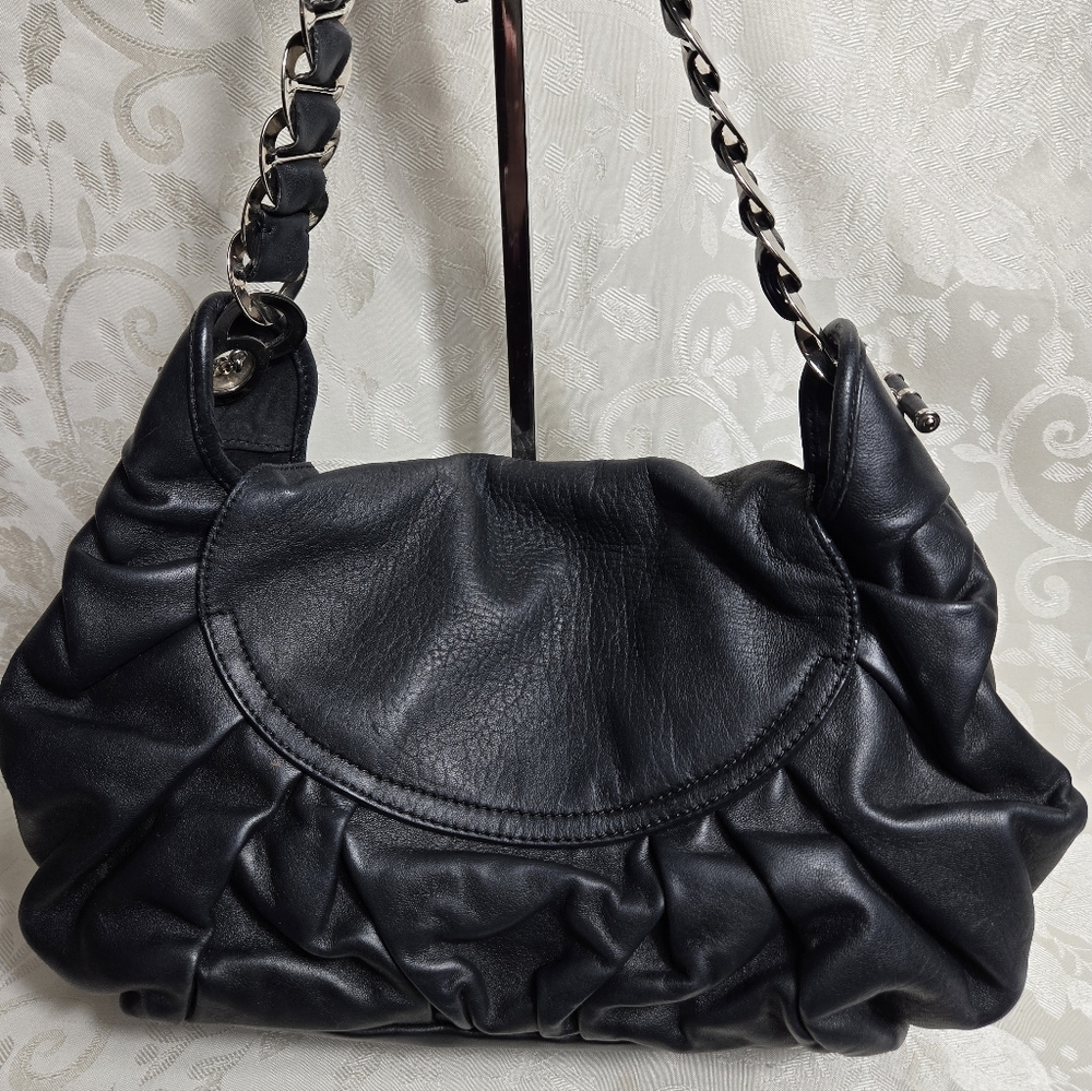 Christian Dior Vintage Black Leather Jazz Club Hobo Shoulder Bag - Picture 4 of 14